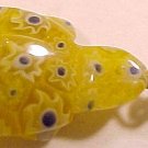 Turtle Millefiori Yellow Glass Pendant Bead
