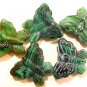 Butterfly Large Green Slag Glass Bead