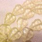 Leaves 25 Yellow Glass Beads