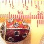 Ladybug 2 Red Cloisonne Beads