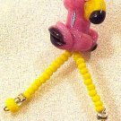 Flamingo Lampworked 2 Part Glass Bead