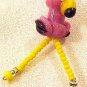 Flamingo Lampworked 2 Part Glass Bead