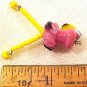 Flamingo Lampworked 2 Part Glass Bead