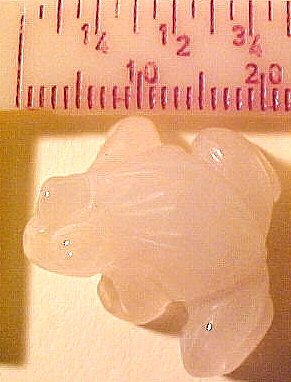 Frog Carved Pink Rose Quartz Gemstone Bead