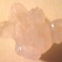 Frog Carved Pink Rose Quartz Gemstone Bead