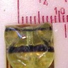 Cat Head 25 Green Striped Glass Beads