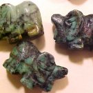 Elephant Carved Unakite Gemstone Bead