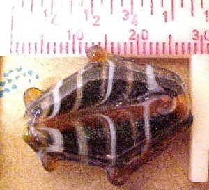 Fish 12 Large Purple Lampworked Beads