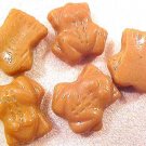 Frog 8 Beige Glass Beads