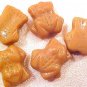 Frog 8 Beige Glass Beads