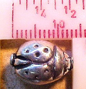Ladybug Sterling Silver 2 Beads