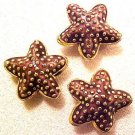 Starfish 5 Purple Cloisonne Beads