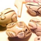 Frog Carved Bone Bead Style #2