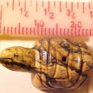 Turtle Carved Picture Jasper Gemstone Bead #2