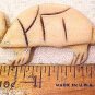 Turtle Carved Bone Flat Bead