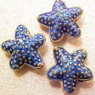 Starfish 5 Light Blue Cloisonne Beads