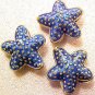 Starfish 5 Light Blue Cloisonne Beads