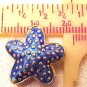 Starfish 5 Light Blue Cloisonne Beads