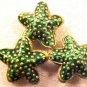 Starfish 5 Green Cloisonne Beads