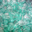 Leaves Twist 25 Robin's Egg Blue Glass Beads
