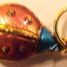 Ladybug 4 Cloisonne Red Blue Head Pendant Beads