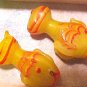 Fish Handmade Yellow Glass Bead