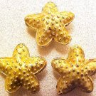 Starfish 5 Goldenrod Cloisonne Beads