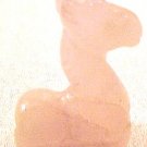 Giraffe Carved Rose Quartz Gemstone Bead