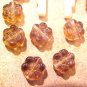 Flower 25 Brown Glass Mini Beads