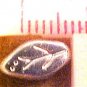 Leaves 6 Tiny Cobalt and Silver Glass Beads