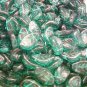 Leaves Twist 25 Blue Green Glass Beads