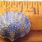 Seashell Clam Cloisonne Blue 3 Beads