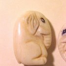 Elephant Carved Bone Sitting Bead