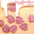 Leaves 25 Purple Satin Glass Beads