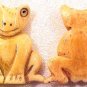 Frog Carved Flat Sitting Bone Bead