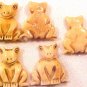 Frog Carved Flat Sitting Bone Bead