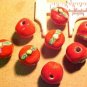 Tomato 8 Porcelain Beads