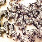 Zebra 4 Pottery Beads