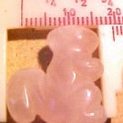 Squirrel Carved Rose Quartz Gemstone Bead