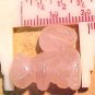 Squirrel Carved Rose Quartz Gemstone Bead