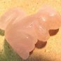 Squirrel Carved Rose Quartz Gemstone Bead