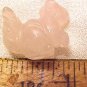Squirrel Carved Rose Quartz Gemstone Bead