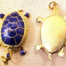 Turtle Pendant Blue Wiggle Head Legs