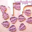 Leaves 25 Purple Glass Beads