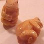 Frog Carved Sitting Bone Bead