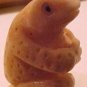 Frog Carved Sitting Bone Bead