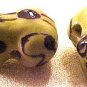 Frog 6 Light Green Porcelain Beads