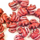 Squirrel 4 Red Pottery Beads