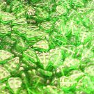 Leaves 25 Grass Green Glass Beads