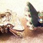 Butterfly 3 Enameled Green 2 Hole Metal Beads